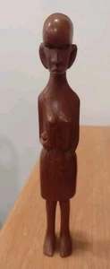 Escultura tribal vintage africana de madera tallada madre con niño Kenia arte Besmo - Imagen 1 de 11