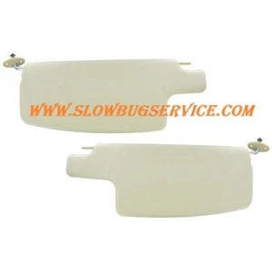 VW MAGGIOLINO DAL 8/67 +CABRIO DA 8/'72 - ALETTE PARASOLE AVORIO (NO SPECCHIO) - Imagen 1 de 1