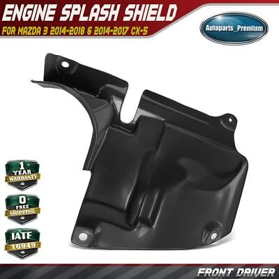 Protector contra salpicaduras motor delantero izquierdo para Mazda 3 2014-2018 6 2014-2017 CX-5 2013-2016 Foto 1 de 4