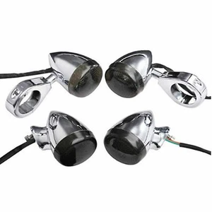 4x 41mm Chrome motorcycle LED Turn Signal Indicator Light Harley Bullet XL - Picture 1 of 3