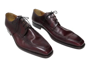 MORESCHI Shoes Men's (US) 13 Burgundy Low Top Lace Up Leather Dress Derby - Picture 1 of 18