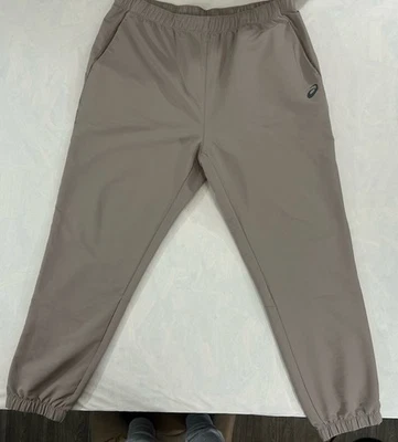 Pantalones deportivos para hombre ASICS talla XL cintura elástica gris beige Foto 1 de 4