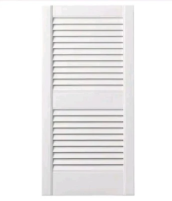 4-слойный драгоценный камень 15 дюймов 39 дюймов Открытые жалюзи из полипропилена 2 пары белые - Изображение 1 из 4