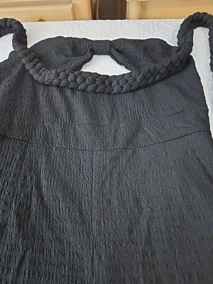 Mono Negro Sweetheart Busto Trenzado Halter Corbata Talla XXL LEER Foto 1 de 4