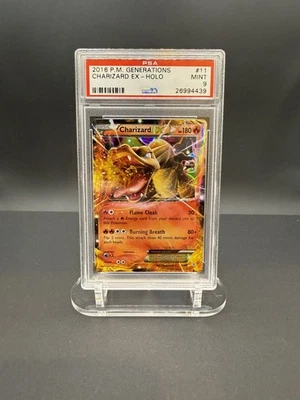 2016 Pokemon Charizard EX 11/83 HOLO PM Generations - PSA 9 Low Pop  - Image 1 of 2