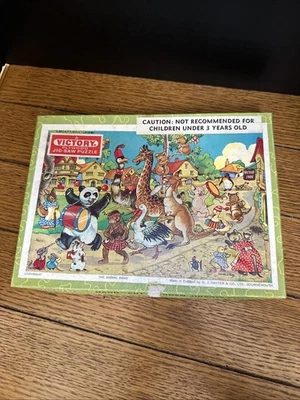 Rompecabezas de madera vintage Victory madera contrachapada banda animal Inglaterra completo Foto 1 de 4