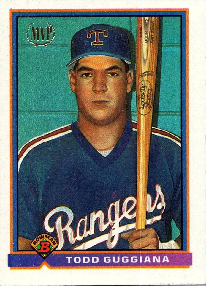 1991 Bowman Todd Guggiana #697 Texas Rangers - Image 1 of 2