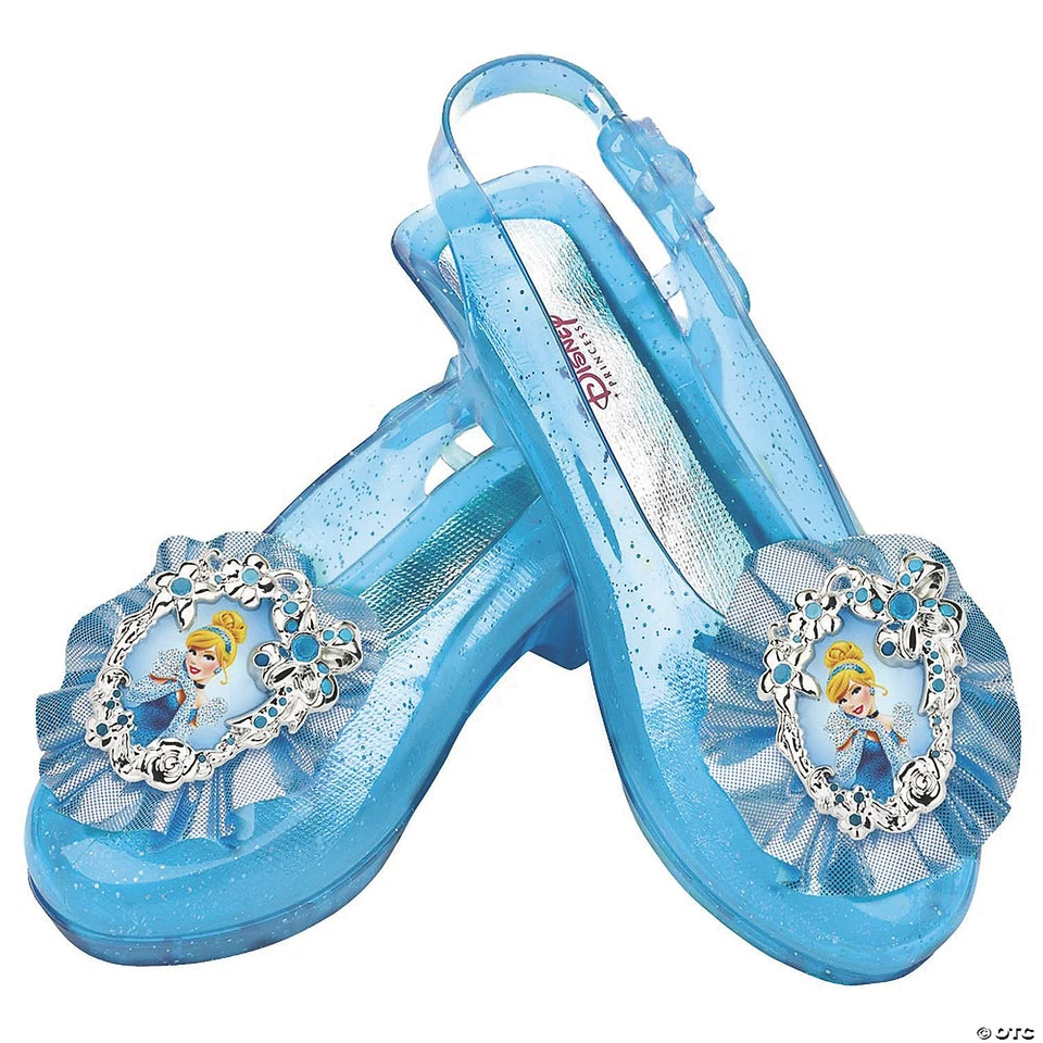 Disney Princess Cinderella Sparkle Shoes, Official Disney Costume Accessories, - Image 1 of 1
