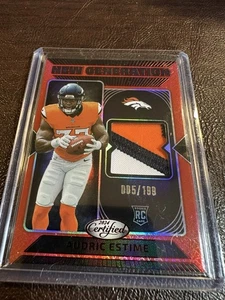 2024 Certified New Generation Jerseys Red Audric Estime /199 Broncos - Bild 1 von 5