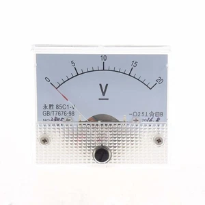 DC 0~20V 85C1-V Clase 2.5 Voltímetro Analógico Voltímetro Panel Medidor L7V99869 - Imagen 1 de 5