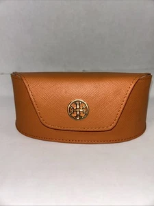 Gafas de sol Tory Burch estuche de cuero naranja con cierre magnético - Imagen 1 de 5