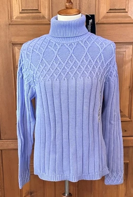 Suéter Wainscott Petites Periwinkle Lavanda Cuello Alto Mangas Largas L Nuevo con Etiquetas Foto 1 de 4