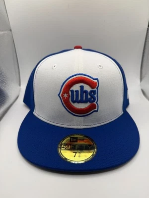 New Era 59Fifty Chicago Cubs2023 Sombrero Ajustado Alternativo Blanco/Azul Talla 7 5/8 Foto 1 de 4