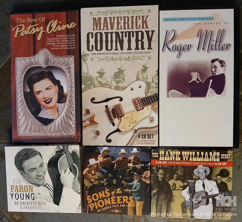 Konvolut Country CD Boxen: G. Jones, P. Cline, R. Miller, W. Nelson, J. Cash u.a - Bild 1 von 2