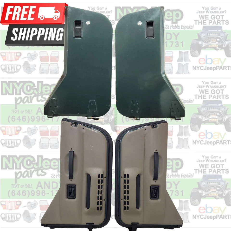 MEDIA PUERTAS 97-06 Jeep Wrangler TJ DURO 1/2 VERDE caqui sin óxido Foto 1 de 4