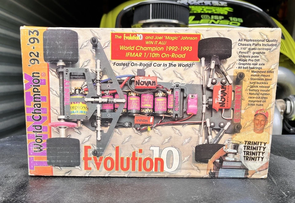 1994 Trinity RC 1:10 Evolution 10 On-Road Chassis ORIGINAL BOX ONLY - NO KIT - Image 1 of 4