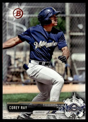 2017 Bowman Draft Corey Ray Milwaukee Brewers #BD-98 - Image 1 of 2