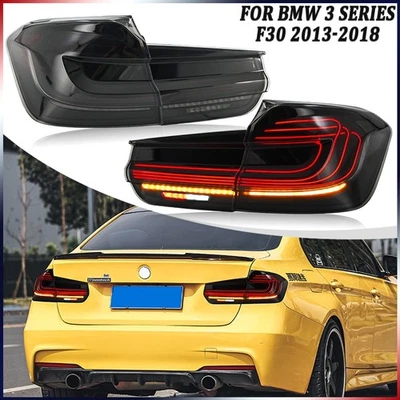 Fit BMW 3 Series F30 2013 2014 2015 2016 2017 2018 Rear Lamp Pair LED Tail Light - Image 1 of 4