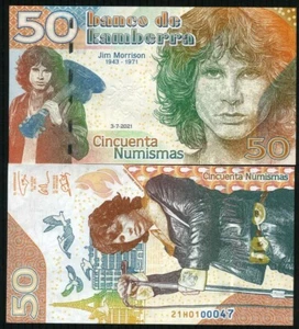 Kamberra, 50 Numismas, 2021, UNC Jim Morrison, 50th anniversary of death - Picture 1 of 1