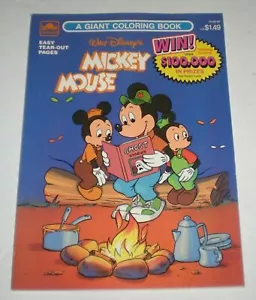 Vtg 1987 A Golden Book MICKEY MOUSE Giant Coloring Book Walt Disney NOS - Picture 1 of 2