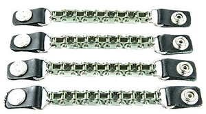 Vest Extenders Bike Chain Motorcycle Biker Leather Jacket 6 Inch-4 Pcs Set - Bild 1 von 5
