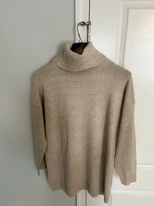 Changing Locations Beige Turtleneck Sweater Dress - Picture 1 of 3