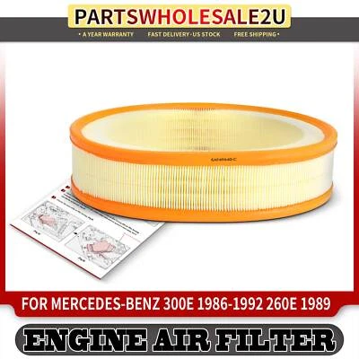 Filtro de aire del motor para Mercedes-Benz 300E 1986-1992 260E 1989 300SE 300TE 300SEL Foto 1 de 4
