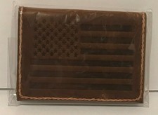 JooJoobs American Flag Leather Card Wallet Slim Men's Wallet Handmade Cowhide