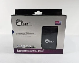 SIIG SuperSpeed USB 3.0 to DVI Adapter JU-DV0511-S1 with dvi to hdmi cable - Picture 1 of 4