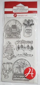 Juego de Estampillas Transparentes HAMPTON ART - HOLIDAY CHEER - 7 piezas - Imagen 1 de 1