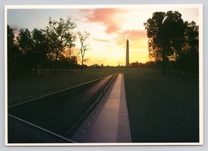 Vietnam Veteranen Denkmal Washington DC Sonnenuntergang Postkarte - Bild 1 von 2