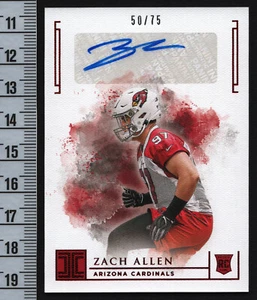 Zach Allen 2019 Impeccable Rookie Autographs RED #158 Cardinals Auto RC 50 /75 - Bild 1 von 2