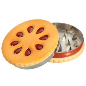 OZ cookie shape Grinder Herb steel Hand Crank Herbal Grinders 55mm - Picture 1 of 6