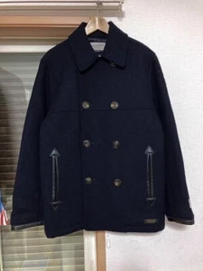 Abrigo Doble Neighborhood x Harris Tweed Azul Marino Para Hombre M-L Envío Gratis desde JPN. - Imagen 1 de 3