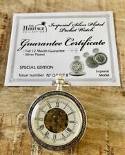 Imperial Silver Plated Pocket Watch The Heritage Special Edition With Certificat