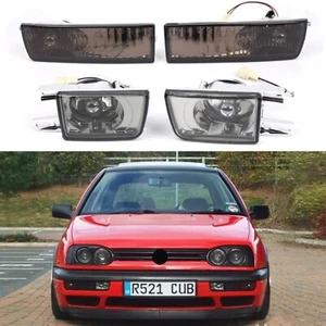 4X Front Bumper Turn Signal Light Lamp For VW Jetta Golf MK3 Fog Light 1992-1997 - Picture 1 of 9