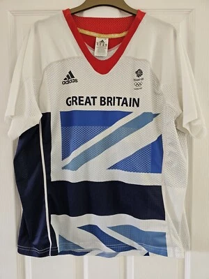 ADIDAS TEAM GB 2012 STELLA MCCARTNEY MENS RUN SS TEE SIZE X-LARGE EXCELLENT COND - Image 1 of 3