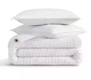 UGG Devon Textured Full / Queen 3-Pc. Comforter Set White New - Picture 1 of 6