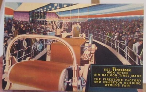 ©1934 - FIRESTONE Modern Tire Factory - WORLD'S FAIR - POST CARD - listing #2488 - Picture 1 of 10
