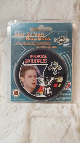 PAVEL BURE #10 Star Screen Play Puck InGlasCo FLORIDA PANTHERS Hockey Puck NEW Cover