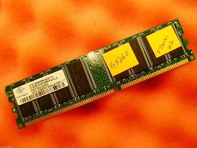 Nanya NT512D6458HAAG-7K 512MB DDR-266  SDRAM Desktop Memory PC-2100 - Image 1 of 3