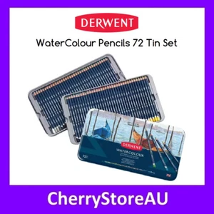 NEW 72 DERWENT WATERCOLOUR Pencils Colouring Water Full Range Coloured Set Tin - Bild 1 von 3