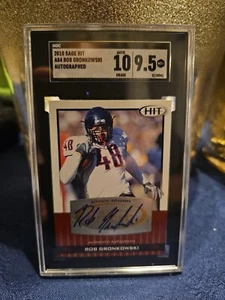 Rob Gronkowski Patriots Graded 9.5 10 2010 A84 HIT Rookie Auto Card Silver RC - Picture 1 of 2
