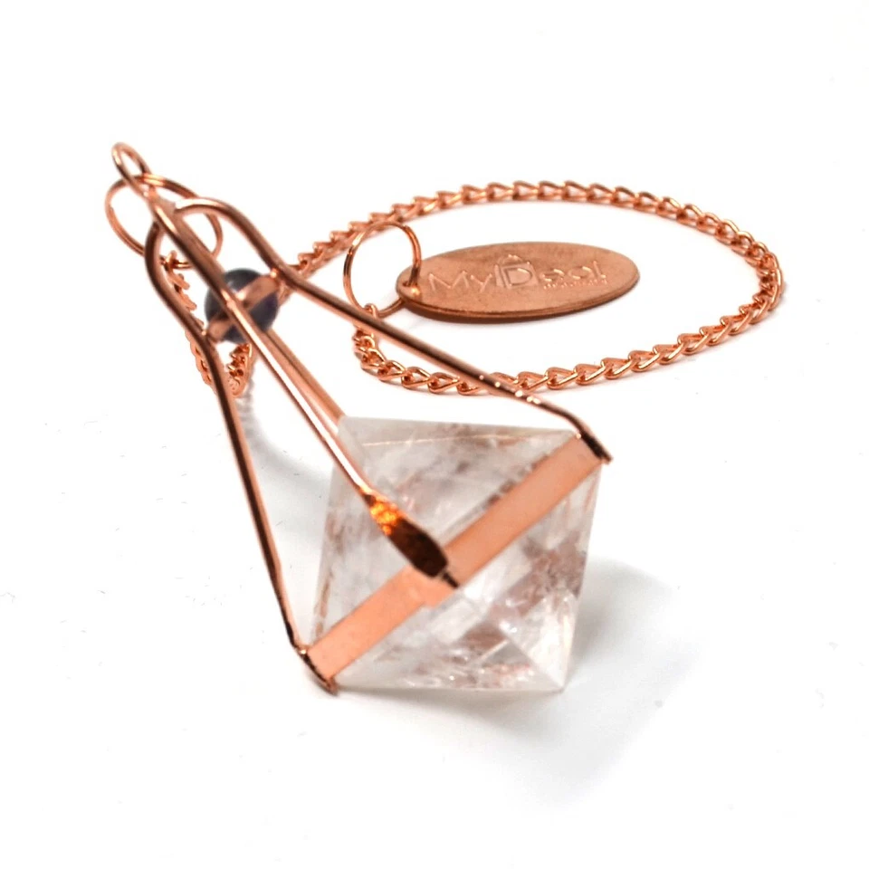 Quartz & Copper DOWSING PENDULUM Spiritual Meditation Divining Ghost Hunting - Image 1 of 4