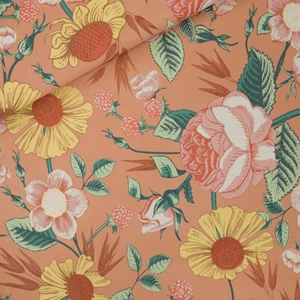 SOMMERSWEAT FRENCH TERRY BLOOM GARDEN Blumen Garten Floral blumig Sweat Stoff - Bild 1 von 9