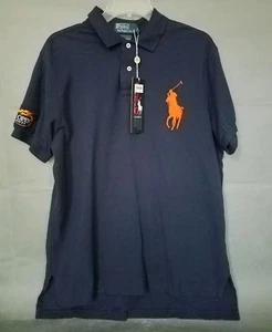 Mens POLO RALPH LAUREN Custom Fit Navy Blue Big Pony US Open 2011 Golf Shirt L - Picture 1 of 6
