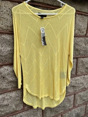 NWT Yellow Sweater Medium Kohl’s Dana Buchman Women — 第 1/4 张图片
