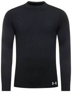 Under Armour Coldgear Armour Fitted Mock Base Layer Black Uk Size XL