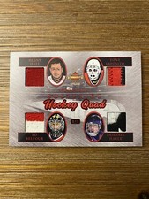 President's Choice Solitaire 1/1 Hall, Esposito, Belfour, Hasek Game Used Mem