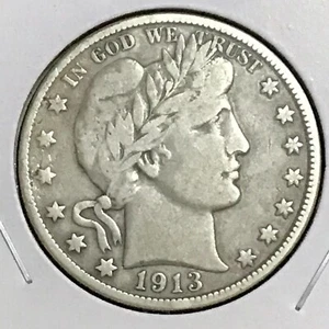 U.S. Barber mezzo dettaglio F/VF piccoli difetti 1913-D - Foto 1 di 2
